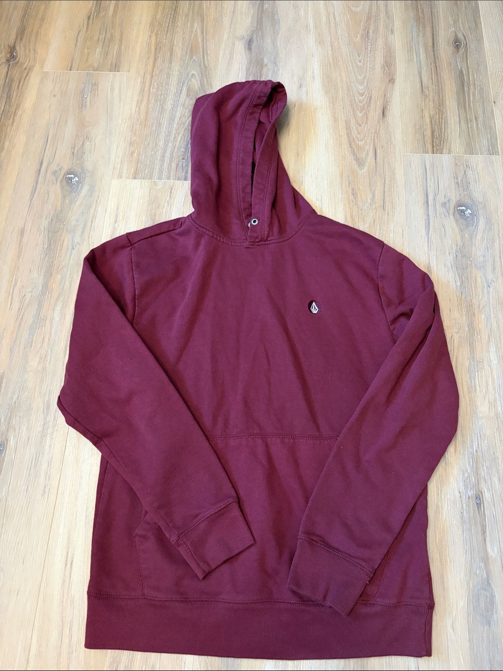 Volcom Burgundy Hooded Pullover Sweatshirt